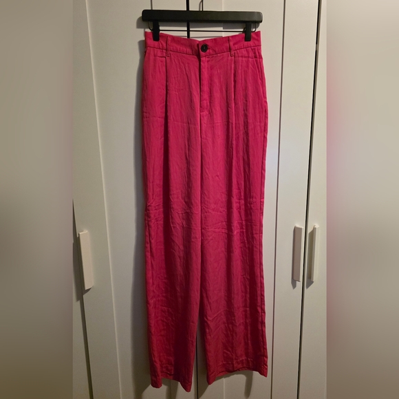 Zara Fuchsia Wide Leg Trousers - Picture 4 of 10